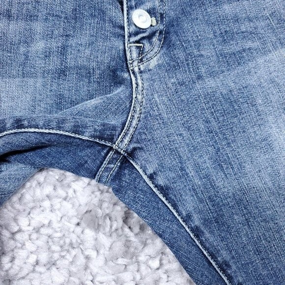 Stonefield Conrad Ankle High Rise Ankle Skinny Jeans Button Fly Raw Hem 32 x 27 - Picture 8 of 13